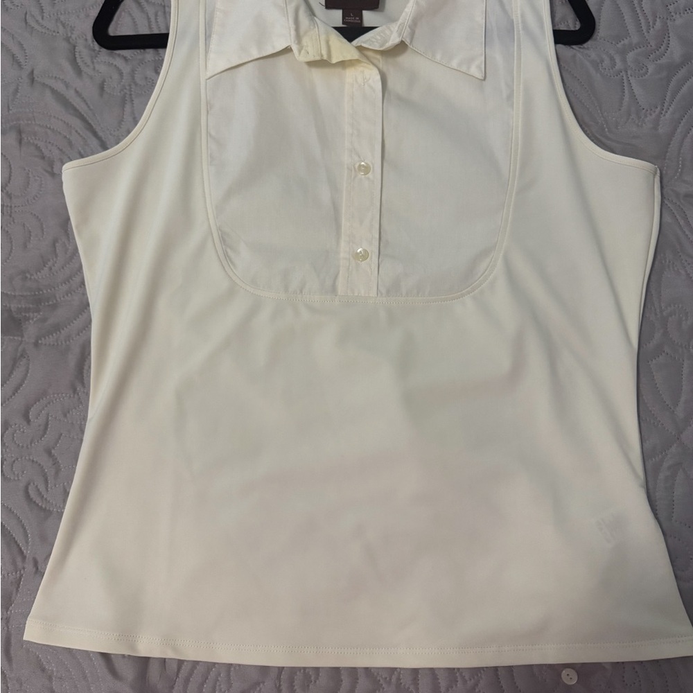 Undercover Ivory Collared Tank Top
